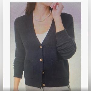 J crew Factory wool blend cardigan black size M